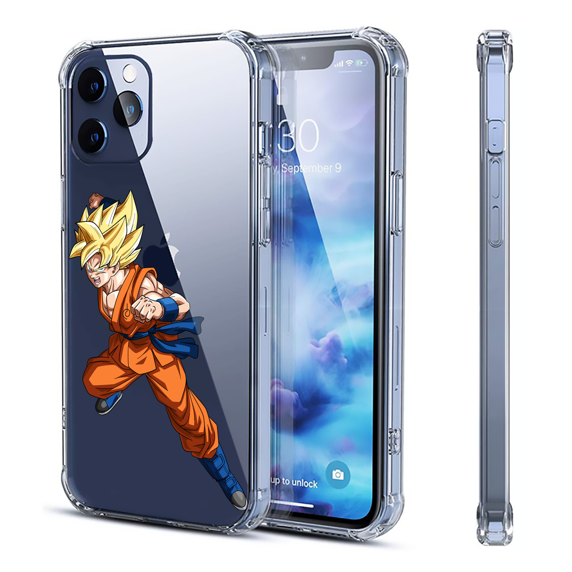 （画像用） ドラゴンボール 孫悟空（そん ごくう）Son Goku カカロット DRAGON BALL Kakarotto 【iPhone 12シリーズ対応】透明スマホケース（クリアソフトケース）